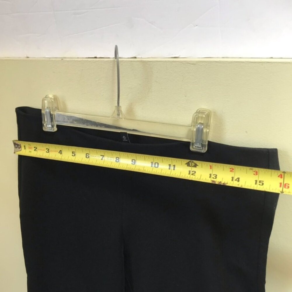 Eileen Fisher Zip Ankle Ponte PullOn Stretch Pants Minimalist Black Waist M PM - Picture 12 of 14